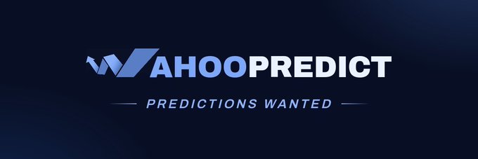 A "WAHOOPREDICT" banner with the tagline "PREDICTIONS WANTED," promoting a prediction market platform for forecasting uncertain events. The image visually reinforces the post's theme of embracing uncertainty by allowing users to actively price and predict outcomes in markets and games rather than passively watching them.