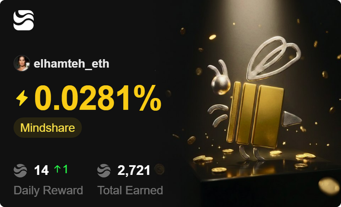 The image features a poster with a gold bee design, which is the main focus of the image. The background of the poster has black text that reads "Boosting my mindshare and earning rewards on @River4Fun NOW: $RIVER ~ $6.49". This suggests that there might be an advertisement or promotion related to the post about boosting one's mindshare, which could potentially lead to rewards for users who engage with it.