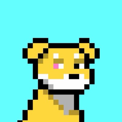 A pixel art illustration of a yellow feline character (resembling a Cheetah from Animal Jam) with pink cheeks, set against a solid teal background.