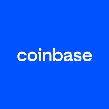 The image shows a logo for Coinbase, featuring the brand name in white lowercase text on a blue background.

This Coinbase logo relates to the post announcing the platform's new feature allowing users to earn weekly BTC rewards by holding USDC, with Coinbase One members receiving an introductory 6.5% reward rate.