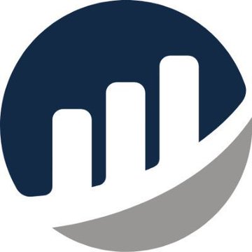 A circular logo featuring three ascending dark navy bars resembling a bar chart, set against a gray swoosh—visually symbolizing growth or bullish momentum related to the launch of Etherscan's explorer for Robinhood Chain.