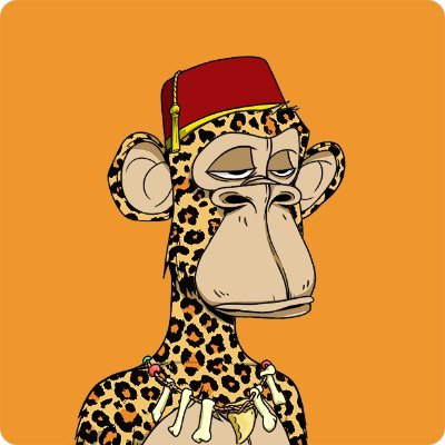 The image features a cartoon depiction of a leopard-like monkey wearing a hat with a gold band, sitting against an orange background. The caption below the image reads "If you'r a Chinese-speaking monkey. But I didn't follow you, that'S my problem. Please leave a message for me to follow Are you a monkey?".