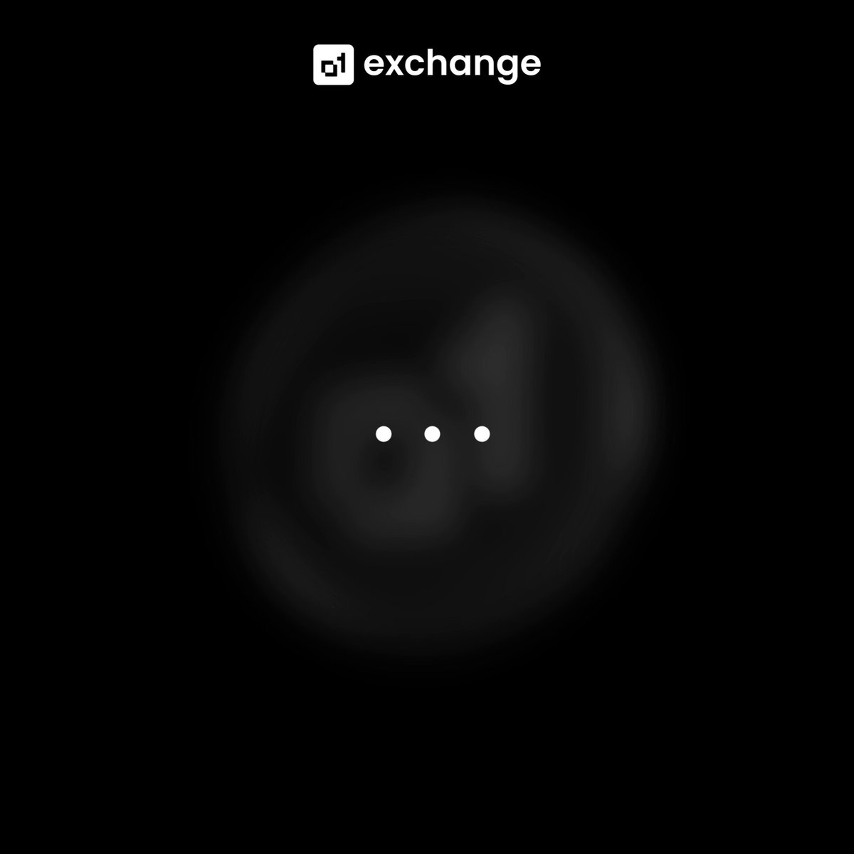 The image shows a black background with white dots, which appears to be a logo or design element for an exchange platform. The text "base" is also present within the image.