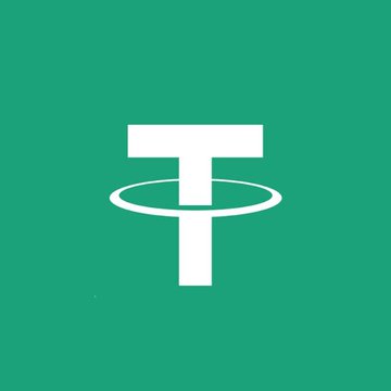 The image shows the Tether (USDT) logo—a stylized white "T" with an orbital ring—on a green background, representing the Tether Treasury where 2,500,000,000 USDT was burned on Ethereum today.
