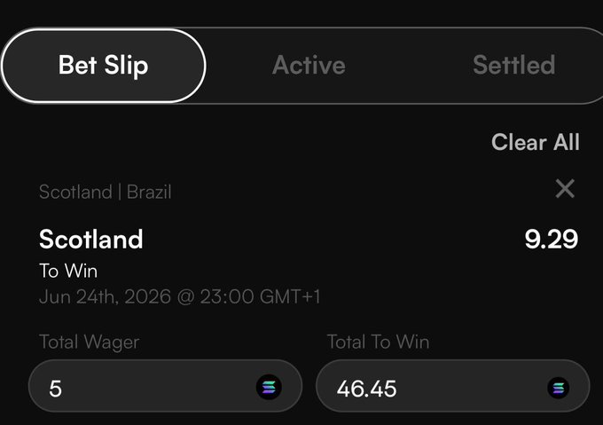 In the image, there is a small post that says "I know Neymar is back but I got a good feeling about Scotland, placed a 5 sol bet on divvy, let's bring this home". This post seems to be related to a betting app, where users can place their bets and track their results. The post appears to contain some information or news about a soccer match involving Scotland. It is located in the bottom right corner of the image, slightly overlapping with other posts on the page.