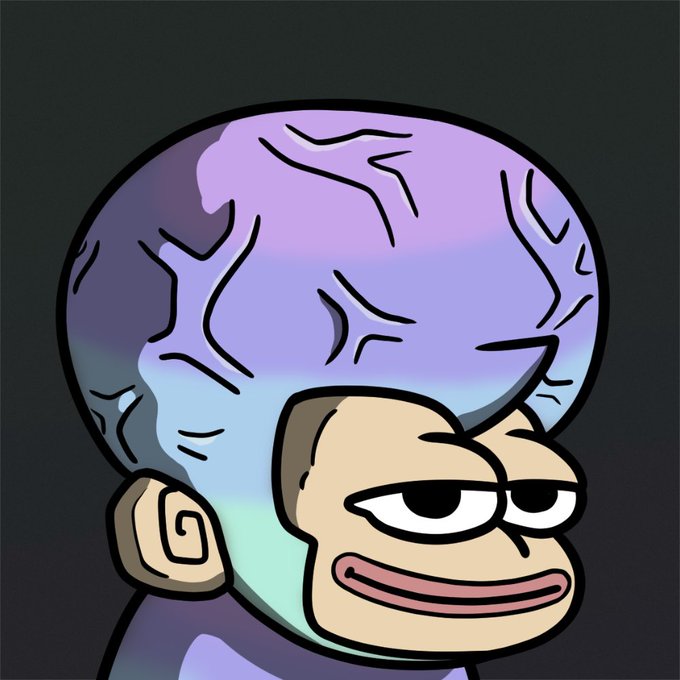 A cartoon-style image depicts a purple, cracked-headed figure with a smug, sideways grin, resembling a meme character known for chaotic or mischievous energy. The image humorously reinforces the post's boastful claim that the poster's silence caused a price increase, with the character's self-satisfied smirk implying "you're welcome."