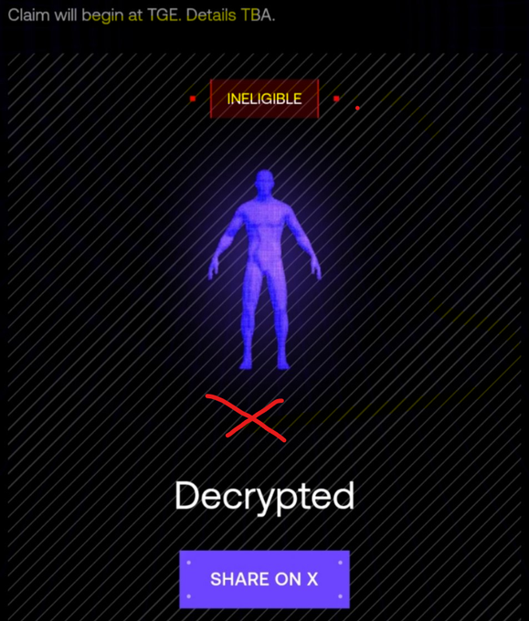 The image features a warning or claim box with the text "Infeigible" and an arrow pointing to a man's shoulder, possibly showing that his information has been claimed as "Infeigible". The text "Decrypted" is also present within the same box, indicating that the claim has been removed. The image includes the names of two organizations: Confidential Computing and Arx.