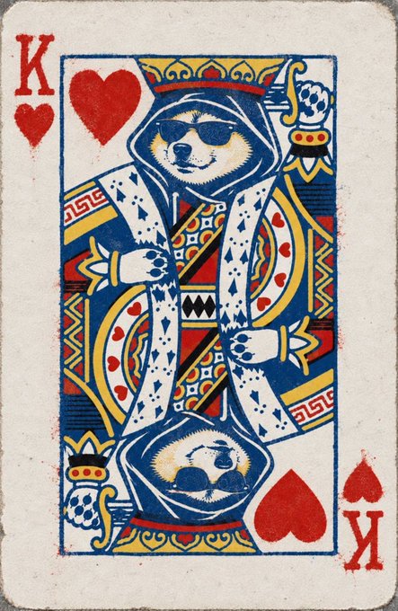 A King of Hearts playing card featuring a sloth character wearing sunglasses and royal robes instead of the traditional king figure. The post's reference to "folding" a poker hand plays on the sloth's naturally slow, lethargic nature—suggesting the sloth king is so relaxed and unhurried it wouldn't bother making decisive plays in a card game.