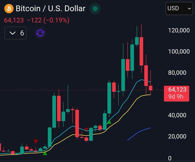 The image displays a bar chart with Bitcoin prices shown for US Dollar, showing the price of Bitcoin going up against the US dollar. The chart has various colors representing different price points. A candle at around 9.5 days from now could possibly be a good time to buy Bitcoins if the trend continues upwards. There are also words and numbers present in the image that provide additional information about the price movements of Bitcoin over time.