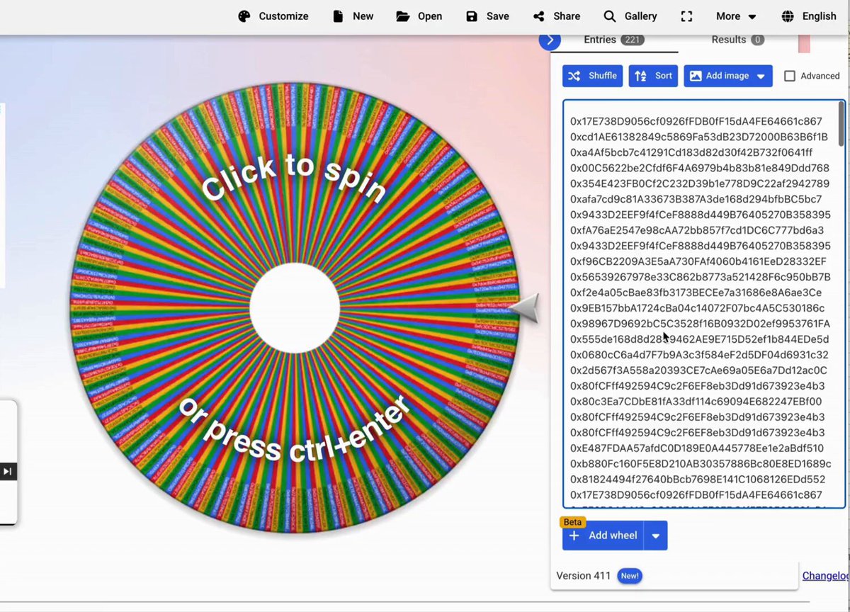 The image shows a computer screen displaying a spinning wheel with various text options, including "Click to spin" and "Press release browser." The wheel has numbers and letters written on it, possibly indicating a game or interactive element related to a calendar or event. The caption of the image reads, "BREAKING: Prisoner ReReleased Inmate Lil Pudgy #9526 was released to 0xC5CAd27a1151F272a04FbBcED8b41d0e34ed92d8 But here's the thing... MAYC 15802 Quirkies 43400 OG Bonefire All remain in custody. Who'S taking them home? Sweep your ducks." The image focuses on the spinning wheel and its connection to a calendar or event, with the caption providing additional information about the release of an inmate named Lil Pudgy.