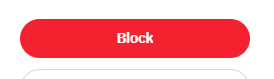 A large red button labeled “Block” appears in a mobile interface. It humorously represents the post’s speaker repeatedly wanting to block someone after the “Pump” tweet.