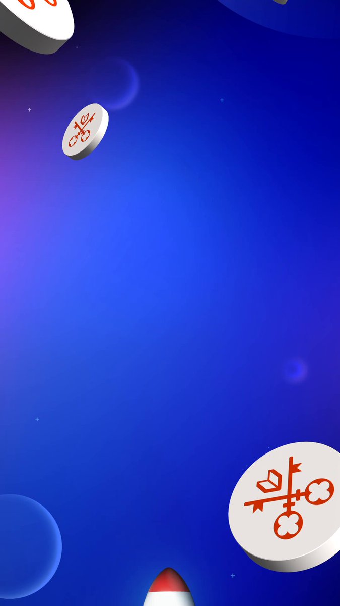 The image features a graphic advertisement promoting Venice Token (VVV). It showcases multiple white and red coins floating against a blue background, with some of them arranged like a target or a rocket ship. The primary focus of the advertisement is the VVV token itself, which has "VVV" written on it in white text, indicating that the token can be bought directly from its creator's website for $100 and is the main item being promoted.