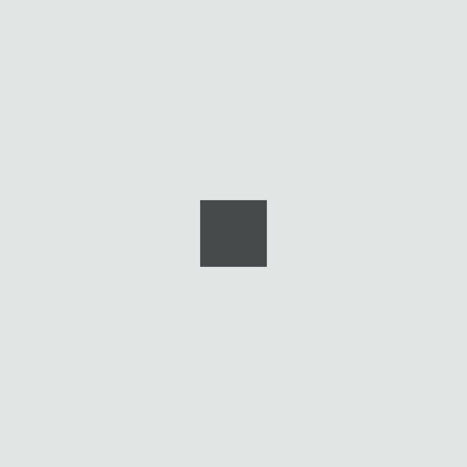 A simple dark gray square centered on a light gray background.