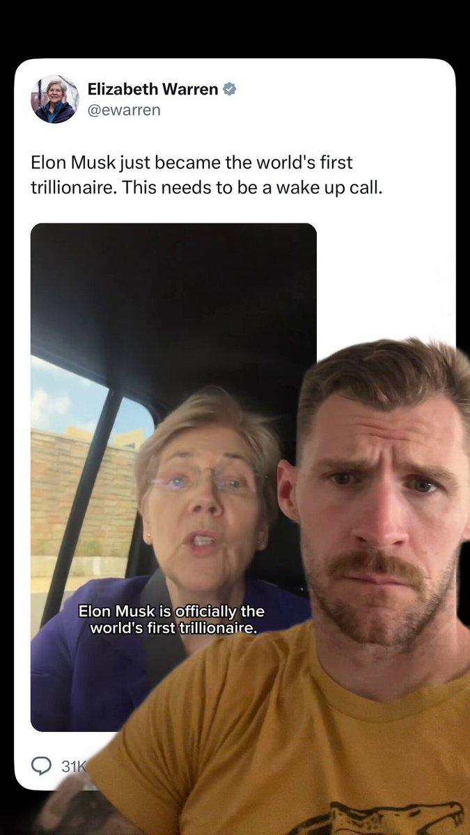 The image shows a man wearing a yellow shirt posing for a photo with another person, presumably his friend or family member, who is also wearing a yellow shirt. The two individuals are standing next to each other, both looking at the camera. The caption of the image reads "Don't act like I forgot how hard you tried to ruin Bitcoin which my families net worth has flourished in." This message seems to be directed towards someone named Elizabeth Warren and is posted on Twitter.