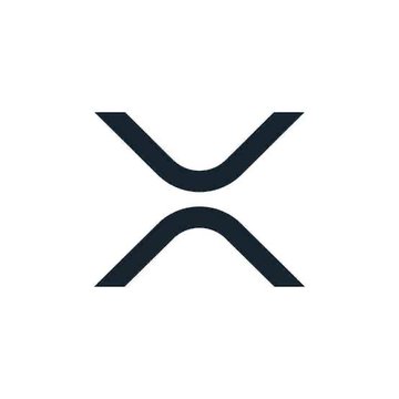 A minimalist dark blue X logo (the XRP/X symbol) on a plain white background.