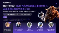 A wallet transaction summary for 价值70,000 SEC tokens involving a meme coin 'Web3的正规牛市来了吗?' dated August 22, 2026, showing transaction parties and details.