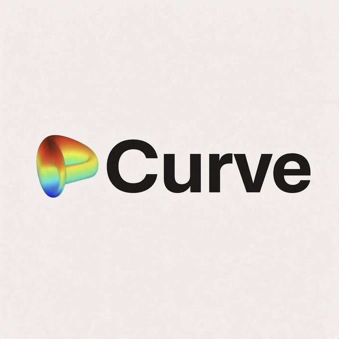 A digital logo featuring a colorful, fluid 3D shape next to the bold black word 'Curve' on a textured white background.
