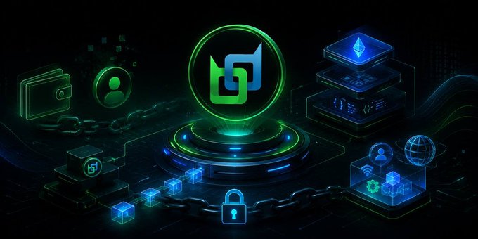 A glowing green cryptocurrency logo sits at the center of a futuristic digital scene, surrounded by blockchain-related icons including a wallet, user profile, server stack, lock, and chain links, symbolizing privacy, security, and decentralized infrastructure. The composition visually represents Beldex's roadmap toward confidential assets and private EVM sidechain capabilities.