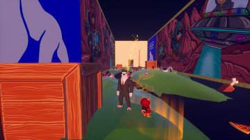 The image features a cartoon scene with two characters, one wearing a suit and the other dressed as a cat. They are standing next to each other, possibly having a conversation or looking at something together. The background of the image includes various elements such as a box, a wall, and some text that reads "Very cool MML games by the cats team! #Bubble_CATS_18 @CryptoCatsApe @ApeChainHUB @MarsCatsVoyage @JNKYZ420". The image is related to the post because it appears to be a description or review of the cartoon game, which might have been created by the cats team.