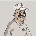 The image features a cartoon character wearing a white baseball cap, a white shirt, and has a green patch on his chest. The character appears to be smiling and is the main focus of the image. The caption below the image reads "Congrats @abdanur07 You are the winner of this @dobxbt NFT Giveaway I will DM you for your wallet details". This suggests that there might be a giveaway or contest related to the character, possibly involving a virtual item or reward in exchange for viewing and sharing the image.