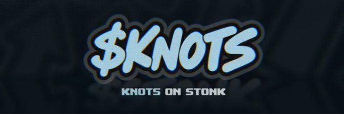 A logo image displaying the text '$KNOTS' in stylized blue letters with 'KNOTS ON STONK' written below.