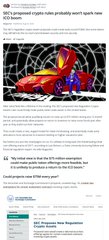 A blurry screenshot of an article with the headline 'new European Fighters Union accidentally won't spark new ICO boom,' showing a roller coaster image.