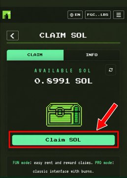 A screenshot of a "Claim SOL" interface showing 0.8991 SOL available, with a red arrow highlighting the green "Claim SOL" button, illustrating the post's point about reclaiming locked SOL from unused Solana token accounts.