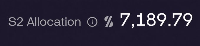 The image displays an "S2 Allocation" of **7,189.79** with a percentage/reward icon, likely representing a user's distribution or balance from the Solstice S2 allocation referenced in the post.

The post jokes about converting the 7,189 allocation into $690, while SLX token surges 27%, highlighting the excitement around Solstice Season 2 rewards.