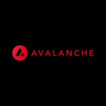 The Avalanche logo (red circular emblem with a white triangular "A" symbol) appears centered on a black background, with the word "AVALANCHE" in bold red text next to it, representing the blockchain network being celebrated for surpassing BNB Chain in tokenized stock inflows.
