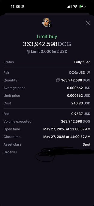 The image shows a phone screen with a message about a dog for sale, including details such as the price of $3,948.98 and the seller's name being "DOG/DOG/DOG". The text also mentions that there is someone who has already paid for the dog using Bitcoin. The post seems to be promoting an online marketplace where people can buy or sell dogs through cryptocurrency transactions.