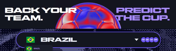 The image features a soccer ball with the word "Brasil" written on it, which suggests that the poster is promoting a soccer event or competition involving Brazil. The poster also includes text about predicting the outcome of a soccer match for the predict cup.