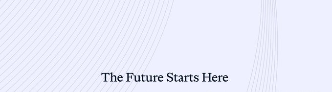 "The Future Starts Here" is written above a picture of a line, which is part of an advertisement for an injective fund named M-INJ. The text emphasizes that the future starts here, suggesting that investing in Injective could be the beginning of a new era or opportunity for financial growth and stability.