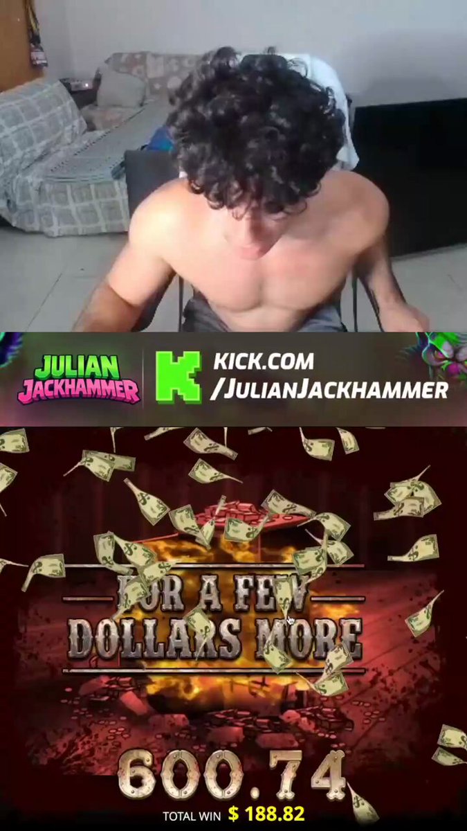 The image shows a post from Julian Jackhammer, where he has posted a screenshot of his bank account balance, which shows $630. He also reveals that he hit a giant jackpot for only 600 dollars more than what he currently has in his account, totaling 5,828.22 dollars.