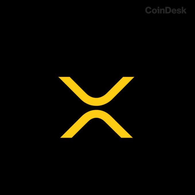 A black background with yellow x and number 1. The word 'markets' is written at the bottom of the image. The text says "MARKETS: $XRPrebounds above $1.30 on a surge of 107.9M XRP in volume, but remains trapped below key resistance levels that have rejected every rally this year". The caption provides information about the cryptocurrency market and its current fluctuations.