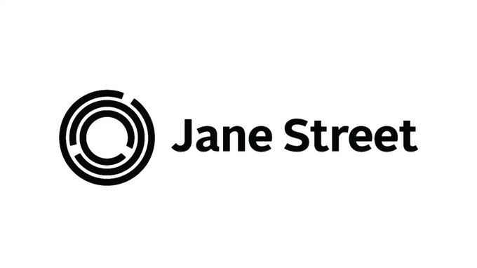 The image displays the Jane Street logo, featuring a circular geometric emblem alongside the company name in bold black text. This connects to the post's point that Jane Street plays a behind-the-scenes role in Bitcoin market liquidity through its ties to BlackRock's IBIT fund, emphasizing how institutional players operate beyond the retail-level price action.