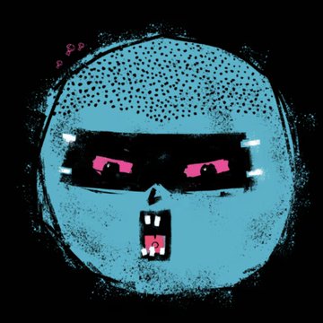 A turquoise, skull-faced cartoon character with mischievous pink eyes and a goofy grin appears, accompanied by the small letters "PoP" in the upper left—likely a playful signature from the artist @BostonMetaX referenced in the swap announcement for the artwork "Grifter."