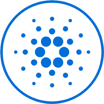 The image features a blue circle with white dots arranged in a pattern, resembling a sunburst or a starburst design. The dots are evenly distributed around the circle, creating a sense of balance and symmetry. In the surrounding text, there's a phrase that reads "I may be a rtrd but I just bought the dip #Cardano". This phrase is located at the bottom right corner of the image, providing context to the visual elements within it.