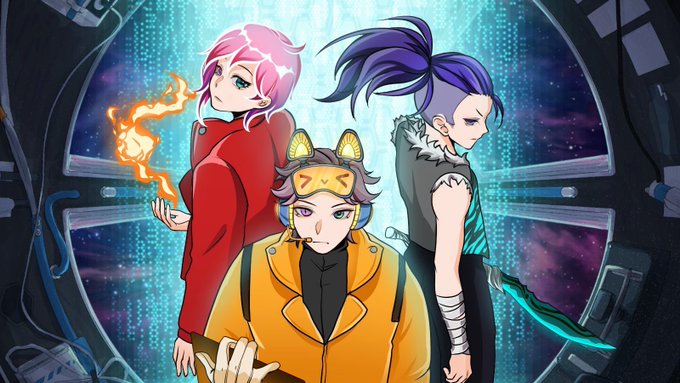 The image features a cartoon girl with pink hair, wearing an orange jacket, standing next to two other girls who are also wearing orange jackets. The background of the image shows a spaceship or a space station, which adds to the overall theme of the post. The caption reads "MINT ANNOUNCEMENT Date: 2 June Launchpad: Opensea Phases: GTD: 0.0005 ETH [1 per wallet] FCFS: 0.0005 ETH [1 per wallet] Public: 0.001 ETH [2 per wallet] Checker soon..... Last chance Drop Evm address". The image is related to the post because it features a cartoon girl and two other girls wearing orange jackets, which are elements commonly seen in space-themed content or promotional posts for products like "Mint" or "space station".