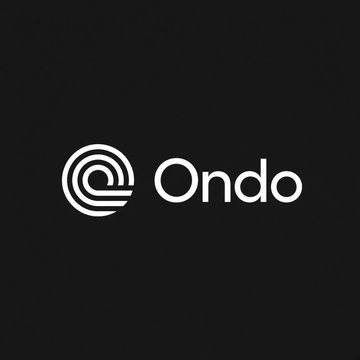 A black background displays the white Ondo logo and the word “Ondo.” It relates to the post about Ondo Finance’s tokenized stocks and their growth toward transforming global markets.