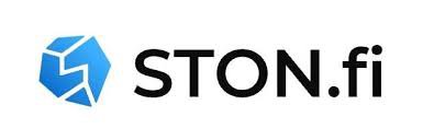 The STON.fi logo featuring a blue geometric icon next to the text 'STON.fi'.