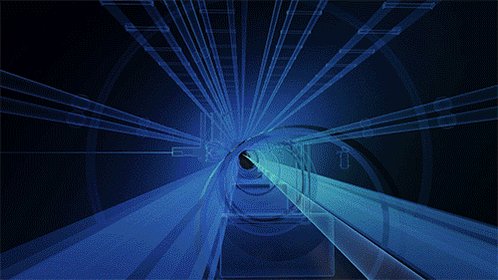 The image shows a futuristic scene with blue lines radiating outwards, creating an illusion of depth and perspective. The lines appear to be emanating from a central point or source, drawing the viewer's eye towards them. In the background, there is a black background that contrasts with the blue lines, making them stand out even more. The image also contains text that reads "Wen this happens $btc will be worthless with quantum computing It will crack all the @saylor ... drain out their net worth including @saylor". This message seems to be related to Bitcoin and its potential future impact on the economy or society, as suggested by the post.