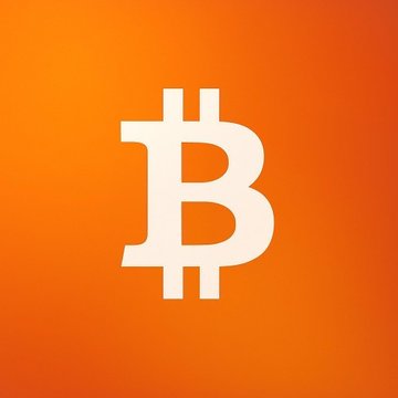 A stylized white Bitcoin symbol (₿) is centered against a vibrant orange gradient background. This icon visually represents the cryptocurrency's growing role in everyday transactions, tying into how Bitcoin is being used by Indians to purchase everyday goods like groceries, fuel, and gold through overseas gift-card platforms.