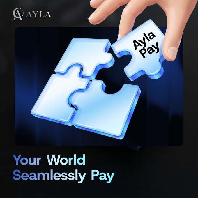 An Ayla Pay puzzle piece is being added to a larger puzzle, illustrating the seamless integration of "Your World Seamlessly Pay" as powered by the APPM mechanism.