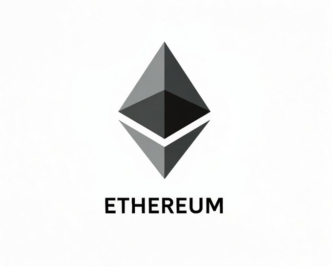 Etherium logo, a black and gray diamond shape with a diagonal line through it, is centered against a white background.
