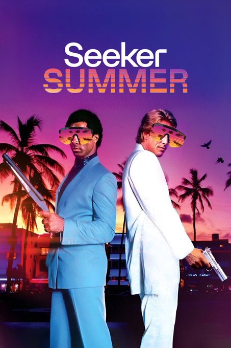 The "Seeker Summer" title and the 80s aesthetic of the image tie into Solana Mobile's giveaway of $200K worth of $SKR for Seeker Summer Round 2 participants.