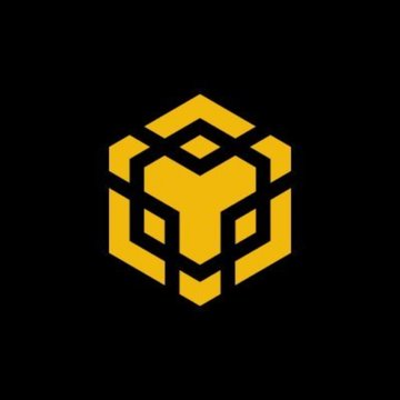 A stylized yellow hexagonal logo on a black background, resembling a geometric cube or block design. The image relates to the post by showcasing the BNB Chain branding associated with the milestone of hosting 330,000+ registered AI agents onchain.