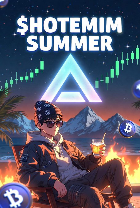 The image features a man sitting in a chair with his legs crossed while holding a drink. The background of the image shows a mountain range, which appears to be lit up by fireballs. The caption for the image reads "gn legends hotemim summer is heating up on avalanche. keep showing up, keep building, and keep supporting the community".