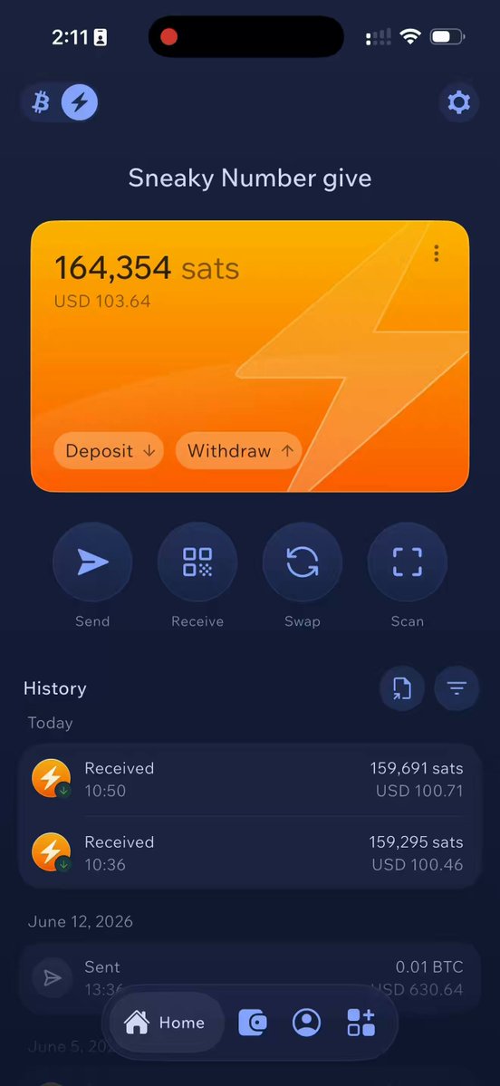 An advertisement showcasing a mobile payment app, possibly Bitcoin Cash Lite, promoting Bitcoin Cash transactions. The app displays a user's balance, transaction history, and various options for sending or receiving cryptocurrency. A lightning bolt icon indicates that the app supports Bitcoin as its cryptocurrency option.