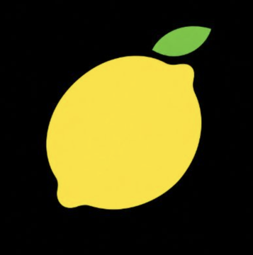 A simple yellow lemon illustration with a green leaf on a black background, symbolizing the "Lemon" brand referenced in the announcement about the launch of Lemon Terminal v1 for trading @lemondotfun tokens across Robinhood Chain and Stable.