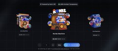 A dark digital interface displays three pixel-art character avatars with the word 'NOBLE' visible at the top, suggesting a character selection or profile screen.